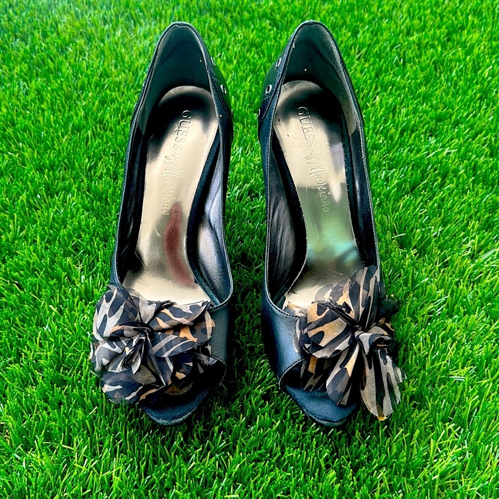 Guess by Marciano, black peep toe heels